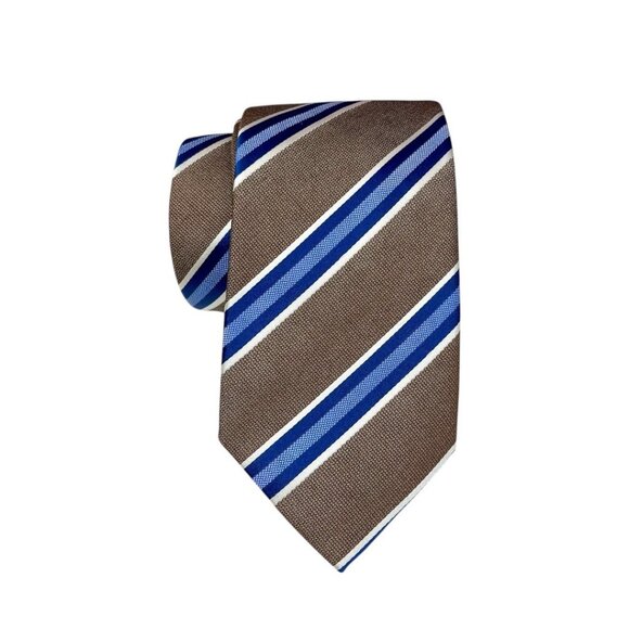 New David Donahue Striped Silk Tie